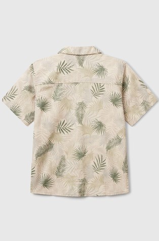 BENETTON Tropical print shirt Beige 2