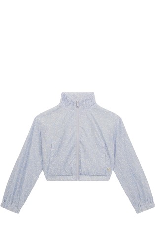 Cropped fit vetrovka z vzorcem