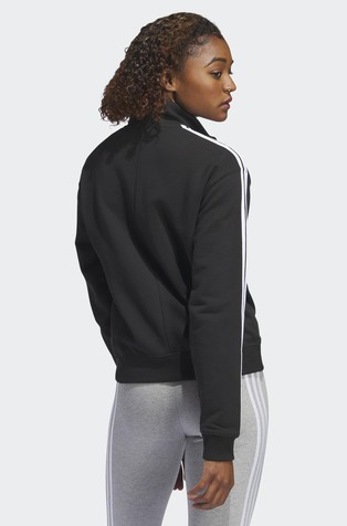 ADIDAS Essentials 3-Stripes pulover z delno zadrgo Črna - Black 2