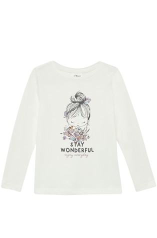 Long sleeve with glitter print