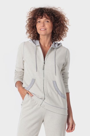 Reversible zip-thru hoodie