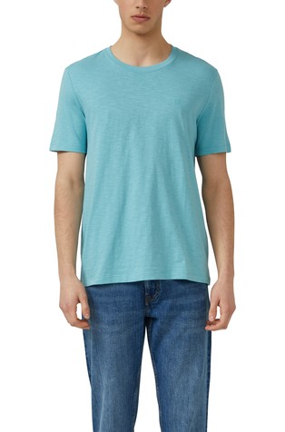 Bombažna majica s kratkimi rokavi in logo detajlom