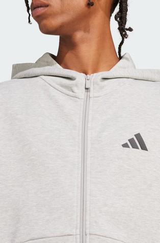 ADIDAS Future Icons Small Logo Full-Zip Hoodie Gray 3