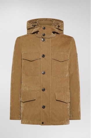 Žametna bunda s kapuco