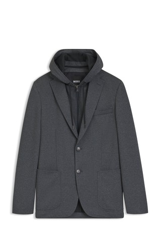 Slim fit suknjič s snemljivim vstavkom s kapuco