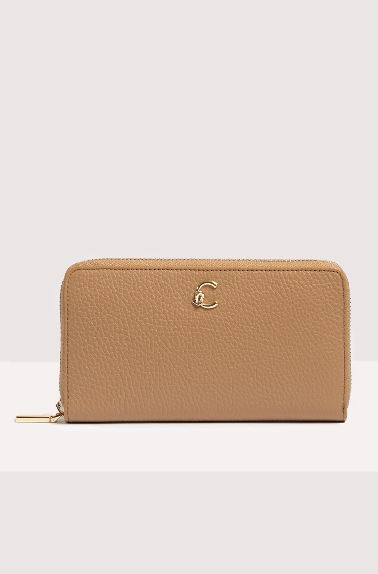 COCCINELLE C-Me usnjena denarnica Rjava - Skin 