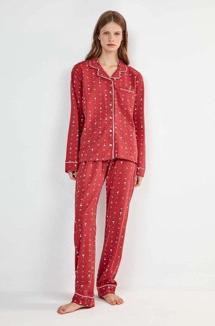 Snoopy long-sleeved shirt-style pajamas
