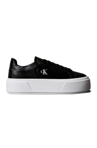 Leather Logo Platform Trainers