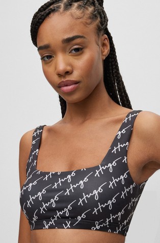 Bralette bikini bra with logo motif