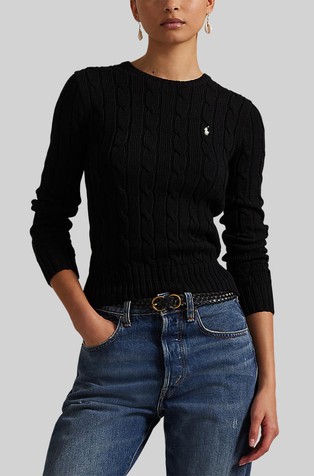 Cable-Knit Cotton Crewneck Jumper