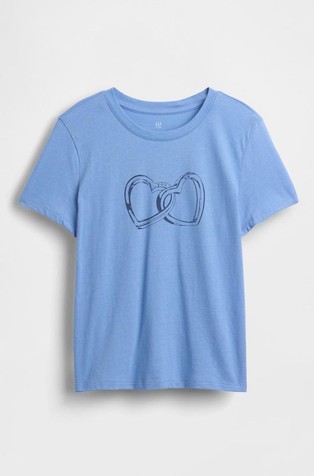 Majica s kratkimi rokavi in potiskom za deklice