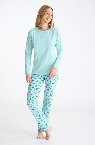 Bloomy long pyjamas in cotton-blend