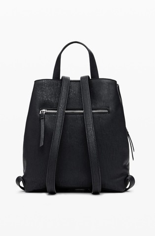 DESIGUAL Nahrbtnik iz umetnega usnja z vezeninami Črna - Black 3