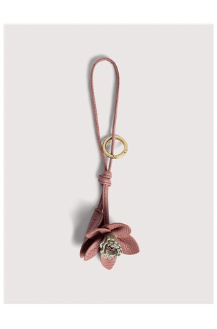 Leather Flower Key Ring