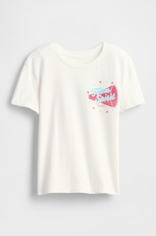 GAP Kids Back Graphic T-Shirt New Off White 2