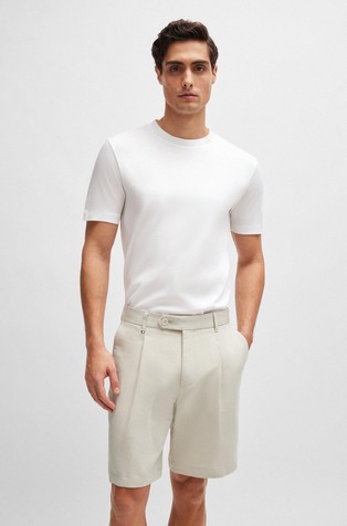 Regular-fit T-shirt in mercerized cotton