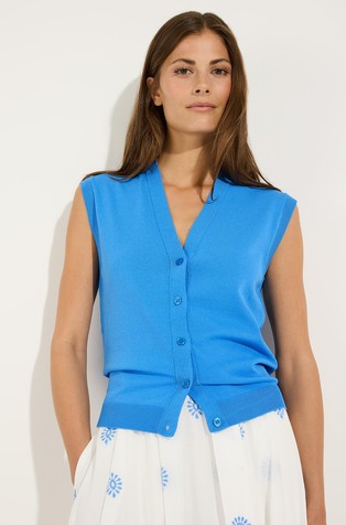 Viscose-blend knitted vest