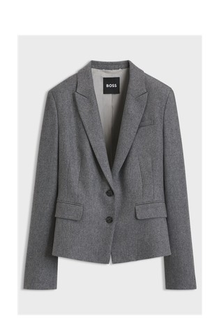 Slim-fit blazer in wool-blend