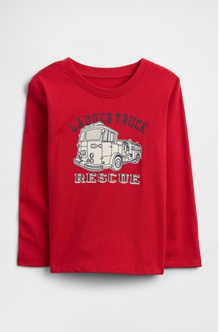 Gap logo majica z dolgimi rokavi za malčke