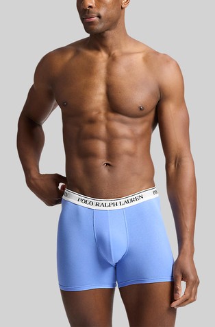 RALPH LAUREN Paket 3 boksaric iz raztegljivega bombaža Večbarvna - Black / Blue / Red 2