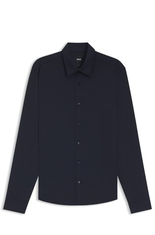 Slim fit srajca iz strukturirane jersey tkanine