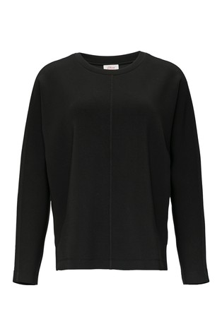 S.OLIVER Scuba pulover z netopirskimi rokavi Črna - Black 4