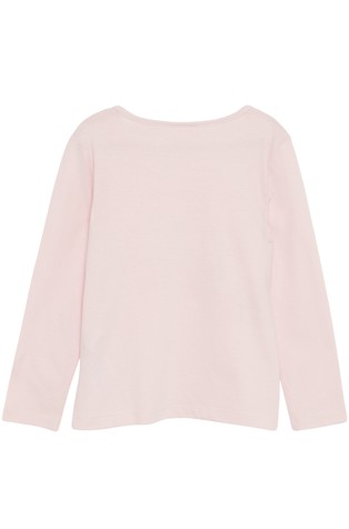 S.OLIVER Majica z dolgimi rokavi in aplikacijo iz šifona Roza - Pink 2