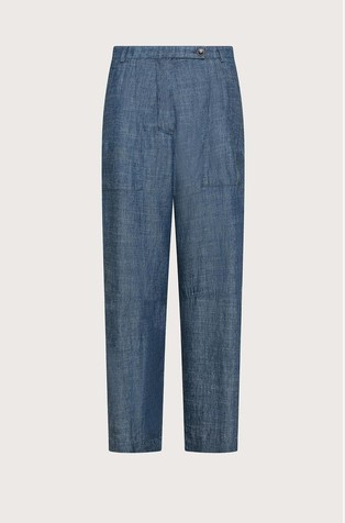 Fatigue trousers in fluid denim
