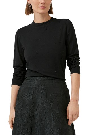 Majica z dolgimi rokavi in okrasnimi kamenčki