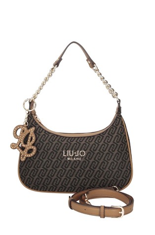 Monogram jacquard small hobo bag