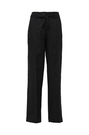 S.OLIVER High-rise linen trousers Black 4