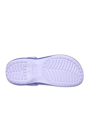 CROCS Classic Platform Iridescent Glitter Clog Purple Moon 6