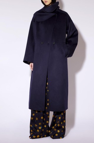 Long wool blend coat