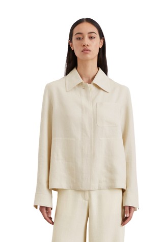 Overshirt made from a linen-viscose mix