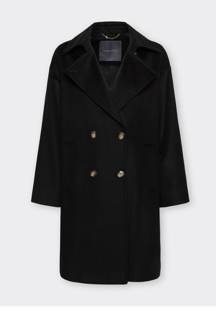 Double breasted wool short coat