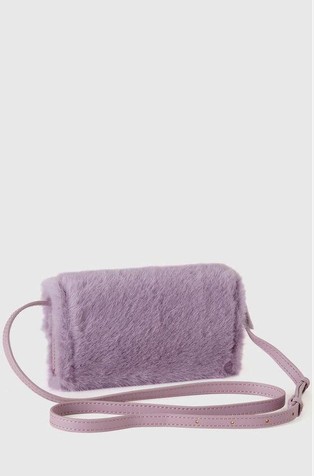 BENETTON Torbica iz umetnega krzna Škrlatna - Lilac 2