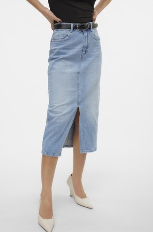VMVERI High waist long denim skirt