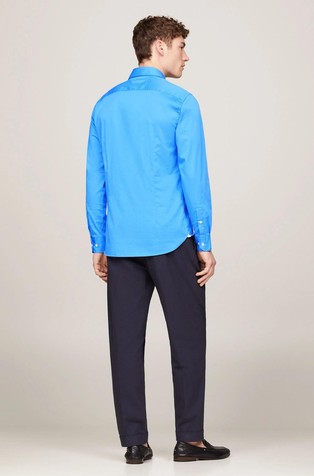 TOMMY HILFIGER TH Flex slim fit srajca iz poplina Modra - Blue 2