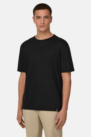 T-shirt in stretch linen jersey