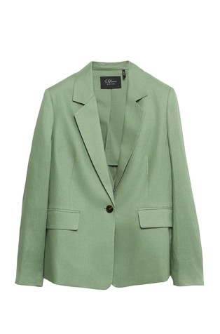Fitted linen blazer