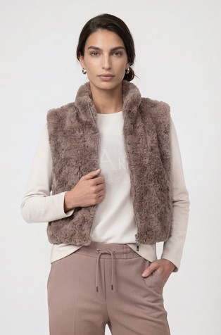 Faux fur vest