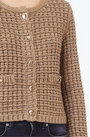 LIU JO Bouclé jacket Brown 3