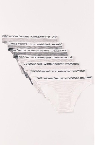 Paket 7 spodnjih hlačk iz raztegljivega bombaža