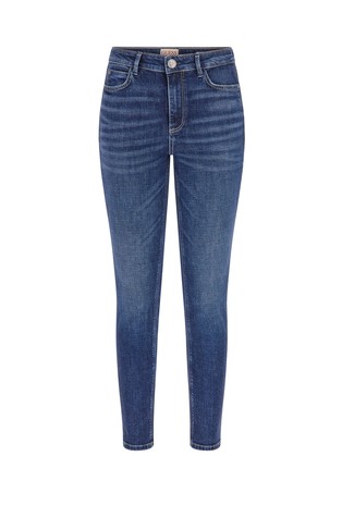 Skinny fit jeans with lace back pockets