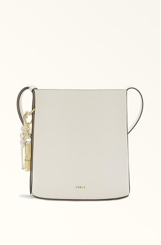 Manjša usnjena bucket torbica