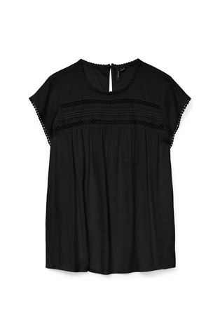 VERO MODA VMDEBBIE Top with lace details Black 5
