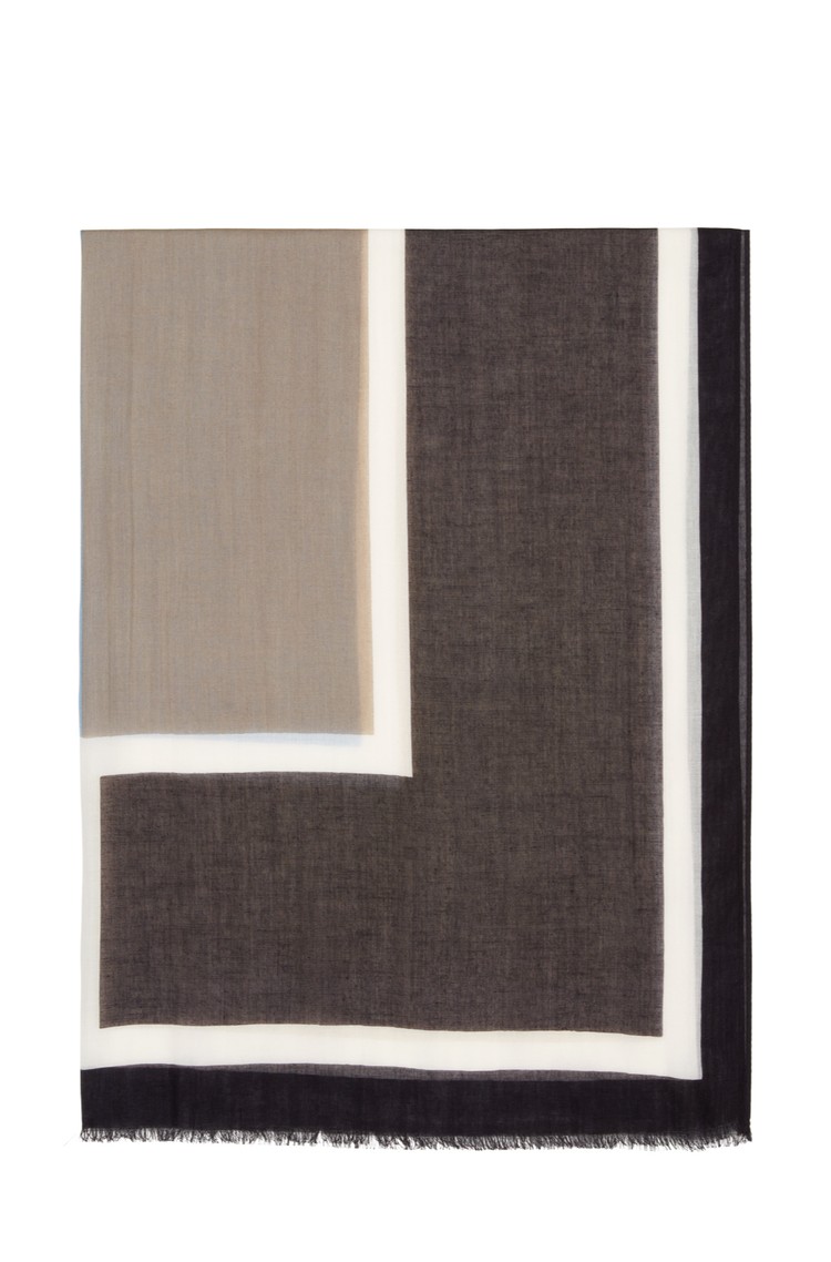 MARC O'POLO Scarf with all-over print with cotton and modal Multi 