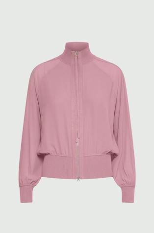 Jakna iz žoržeta s pletenimi obrobami