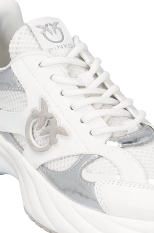 PINKO Ariel mesh sneakers with mirror detailing White 4