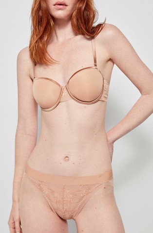 GISELA Brezšivne čipkaste spodnje hlačke Bež - Beige 3